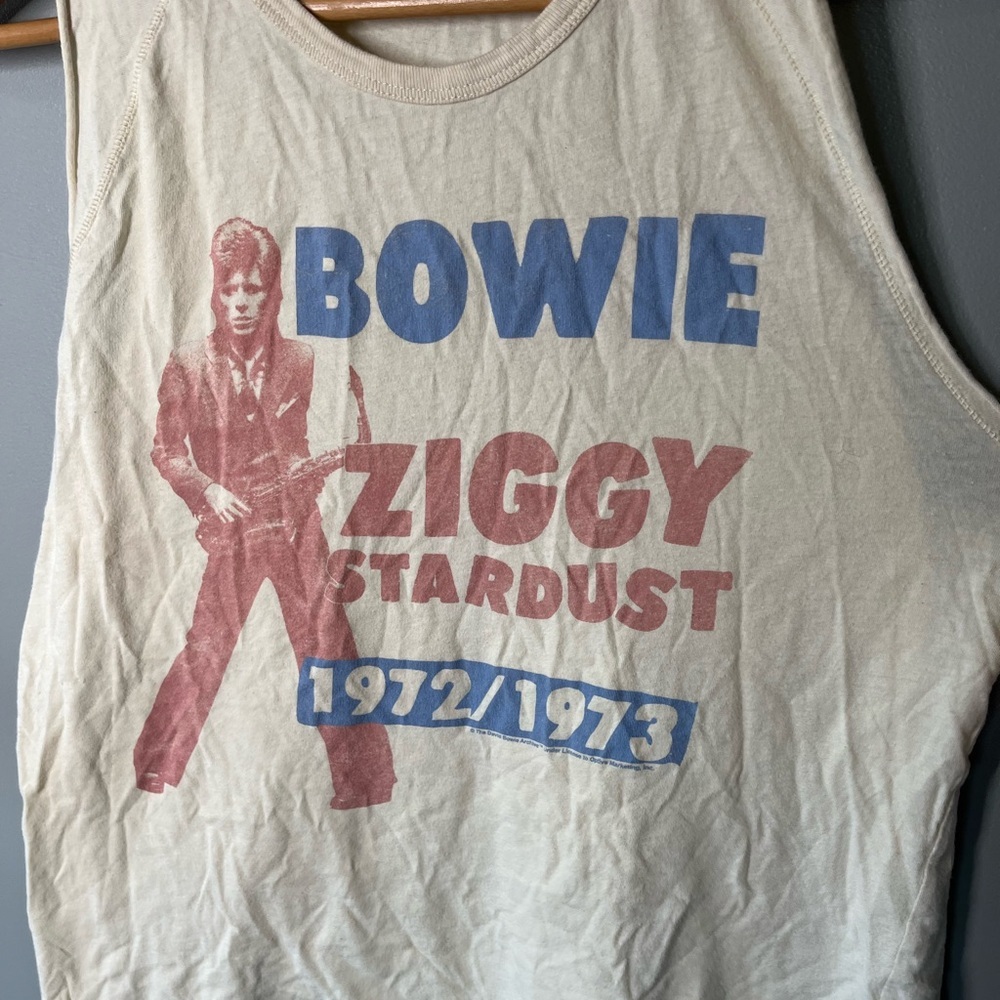 Graphic Muscle Tank Top - White Bowie Ziggy Stardust - Picture 6 of 10